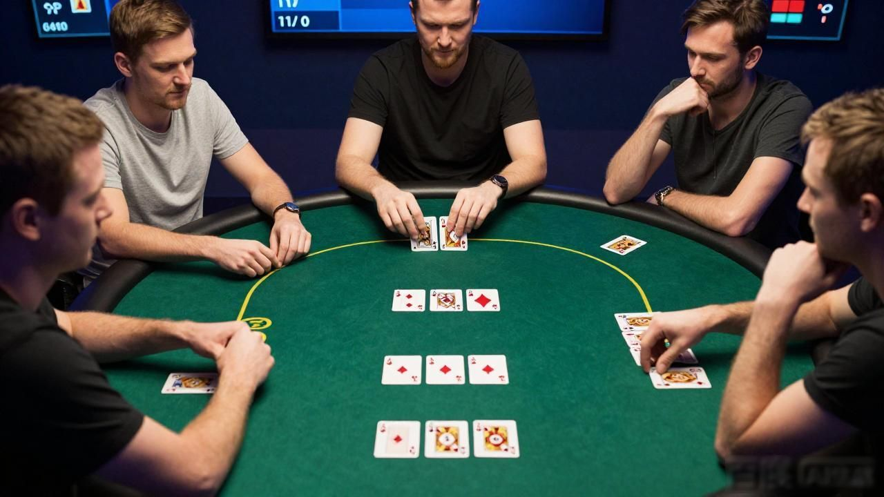 HHPoker手机端牌桌界面